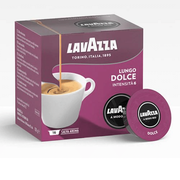 Café Capsules - Lavazza - A Modo Mio Lungo Dolce - 128g