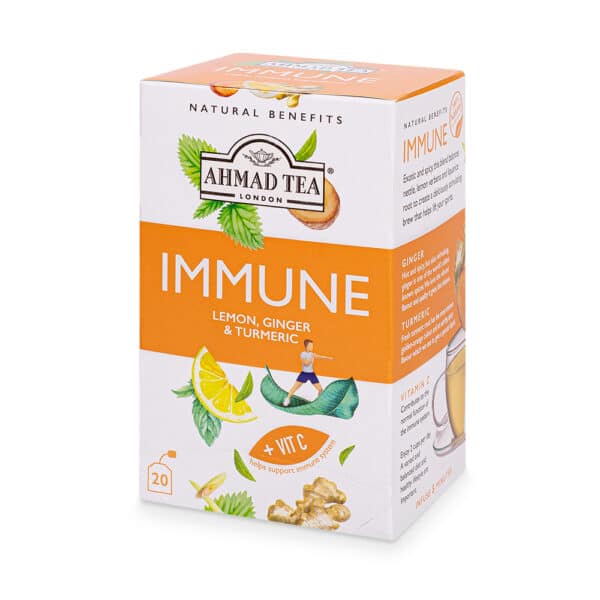 infusion immunité citron gingembre curcuma Ahmad Tea