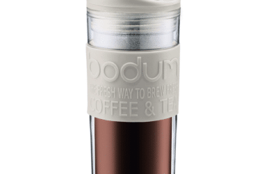 Mug de Voyage Gris à Piston Isotherme en Plastique – Bodum – 35cl