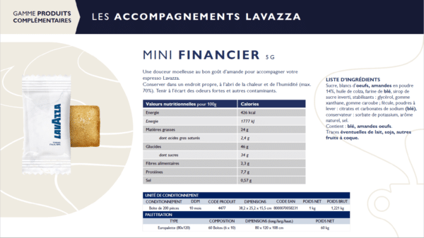 Mini financier - Lavazza - 200 unités