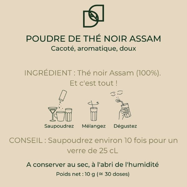 Poudre de Thé Noir Assam pour boissons chaudes ou fraîches - Do Your Drink